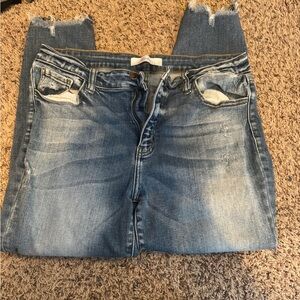 KanCan Women's Skinny Jeans - Distressed Blue